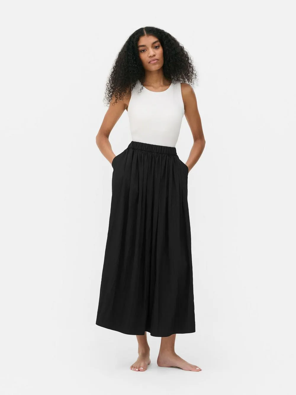 Gonna longuette pieghettata Paula Echevarría