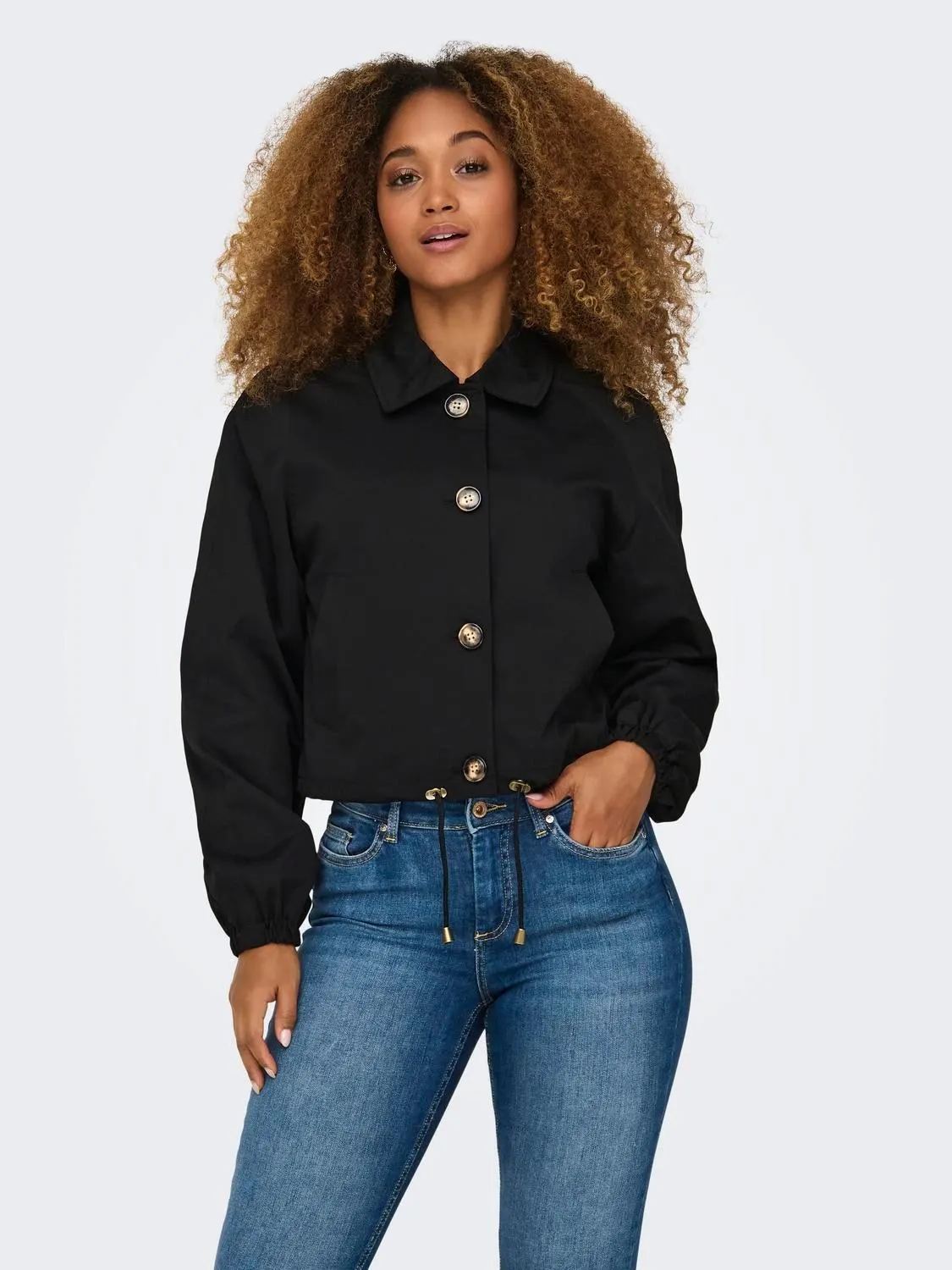 Chaquetas Cuello italiano Mangas globo