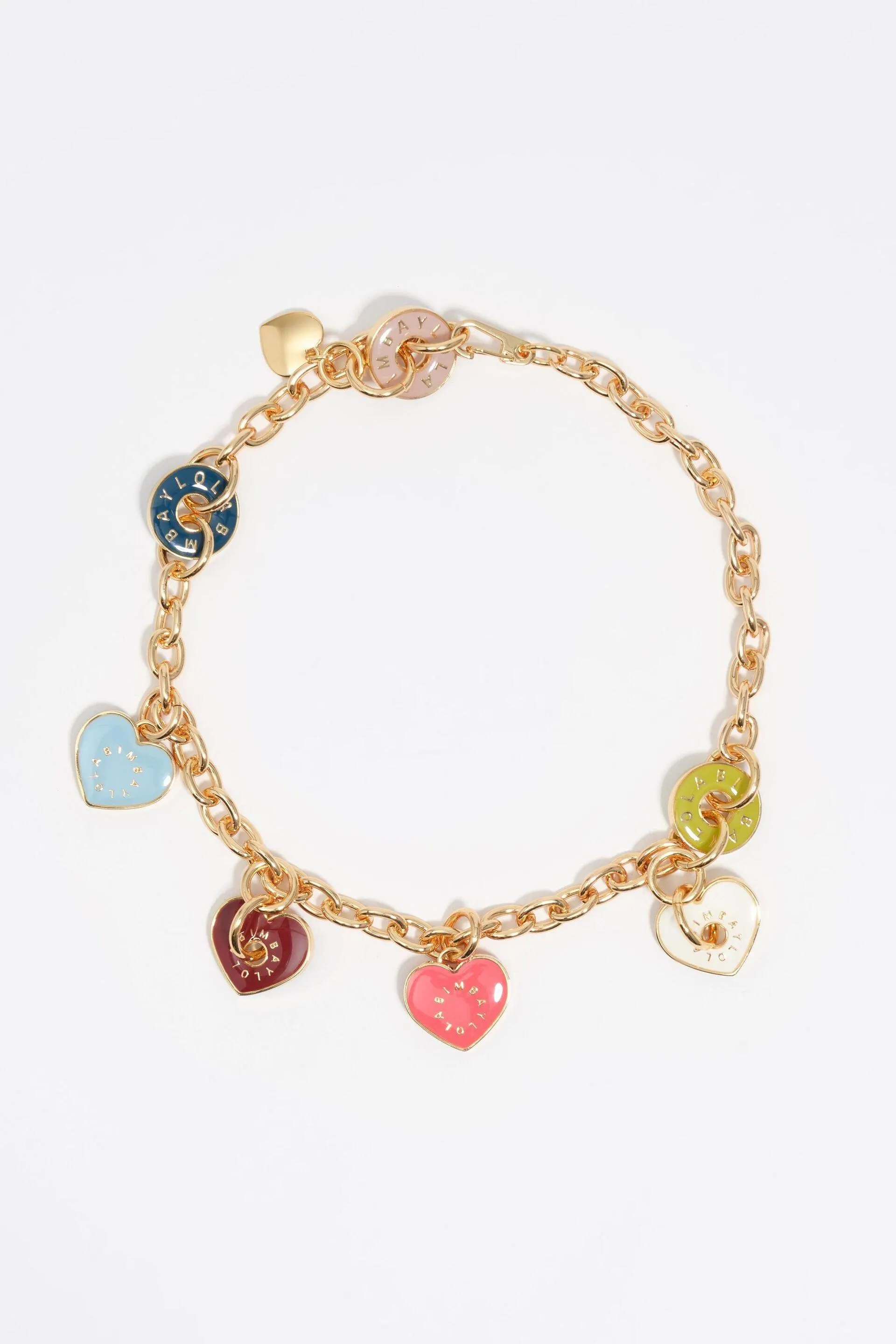 Collar logos corazón dorado