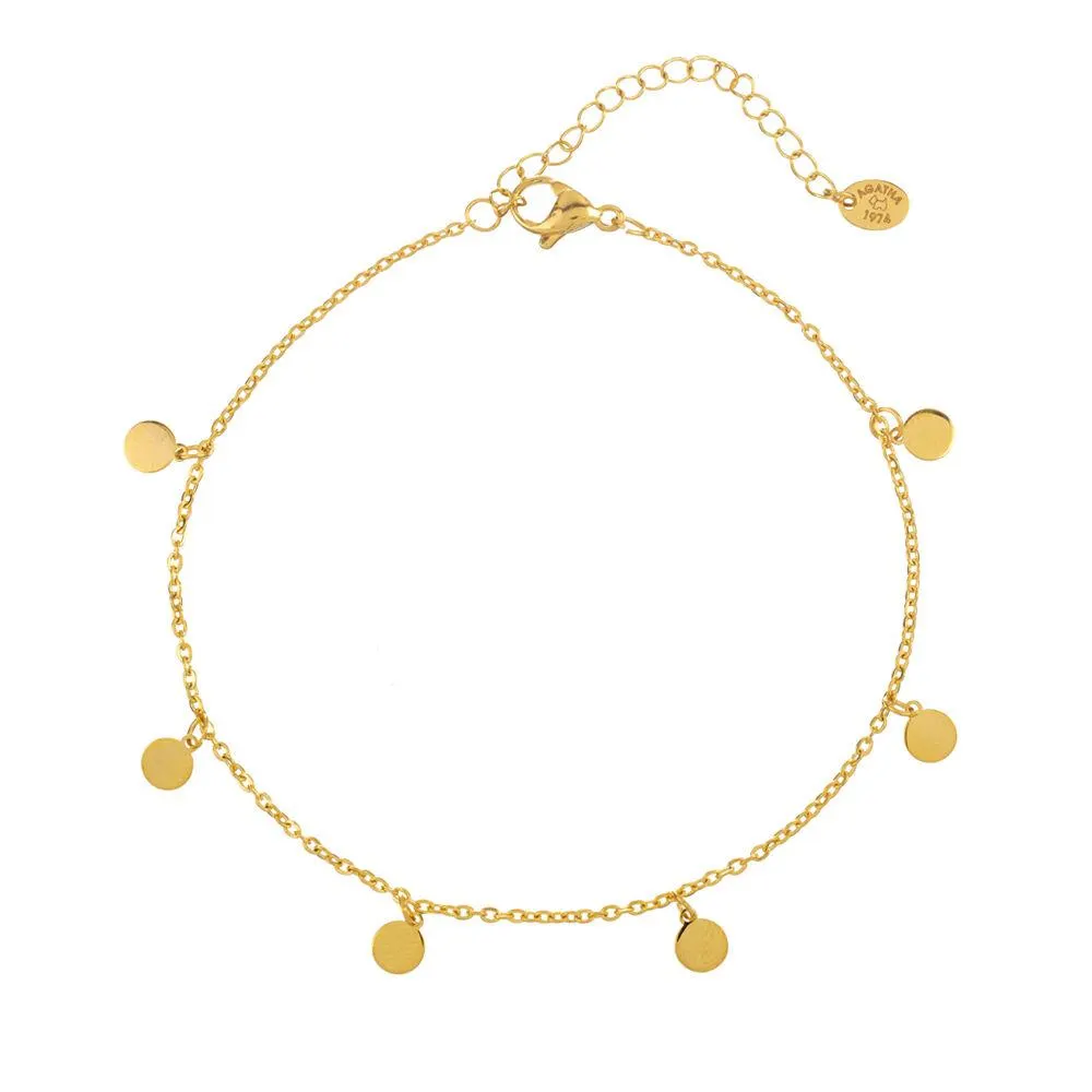 Tobillera DISCOS - Dorado