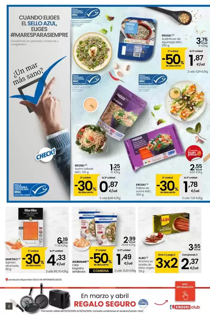 Catálogo de Precio más bajo HIPERMERCADOS EROSKI 13 de marzo al 26 de marzo 2025 - Página 8