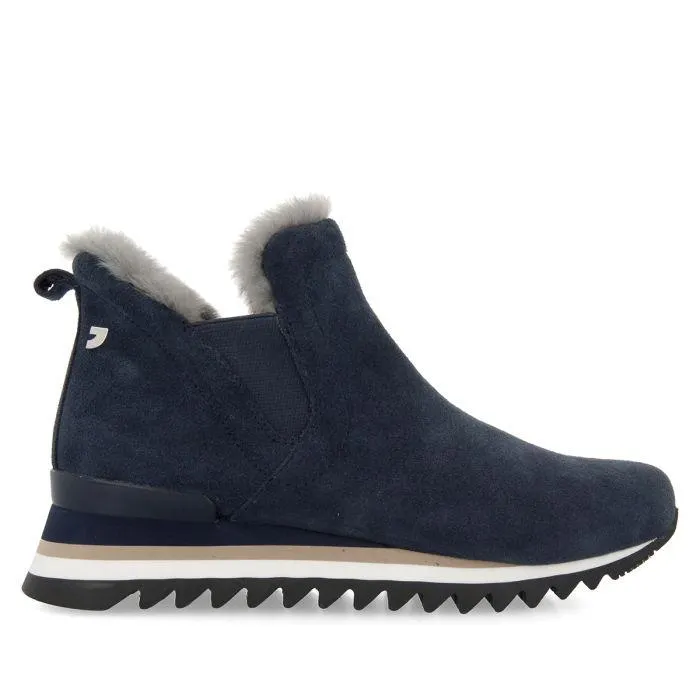 Sneakers marino con cuña para mujer ECKERO