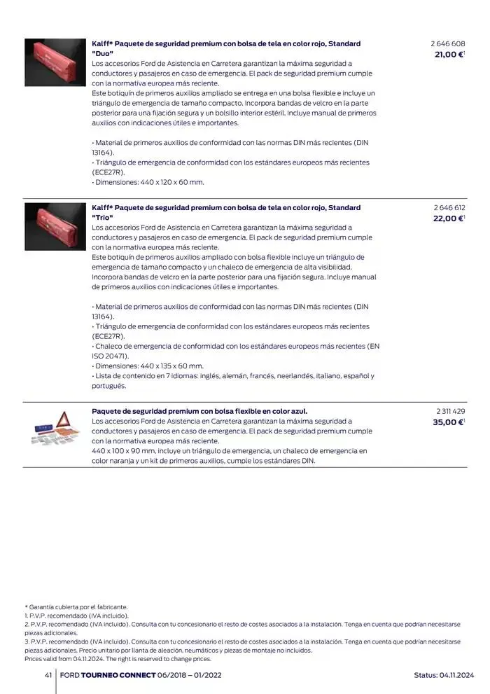 Catálogo de Ford de accesorios Tourneo Connect 13 de noviembre al 13 de noviembre 2025 - Página 41