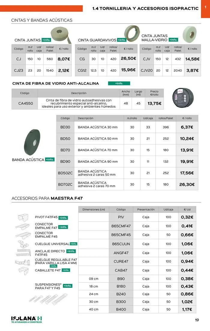 Catálogo de PLACA DE YESO LAMINADO – TARIFA ISOLANA 2024 18 de septiembre al 30 de septiembre 2024 - Página 14