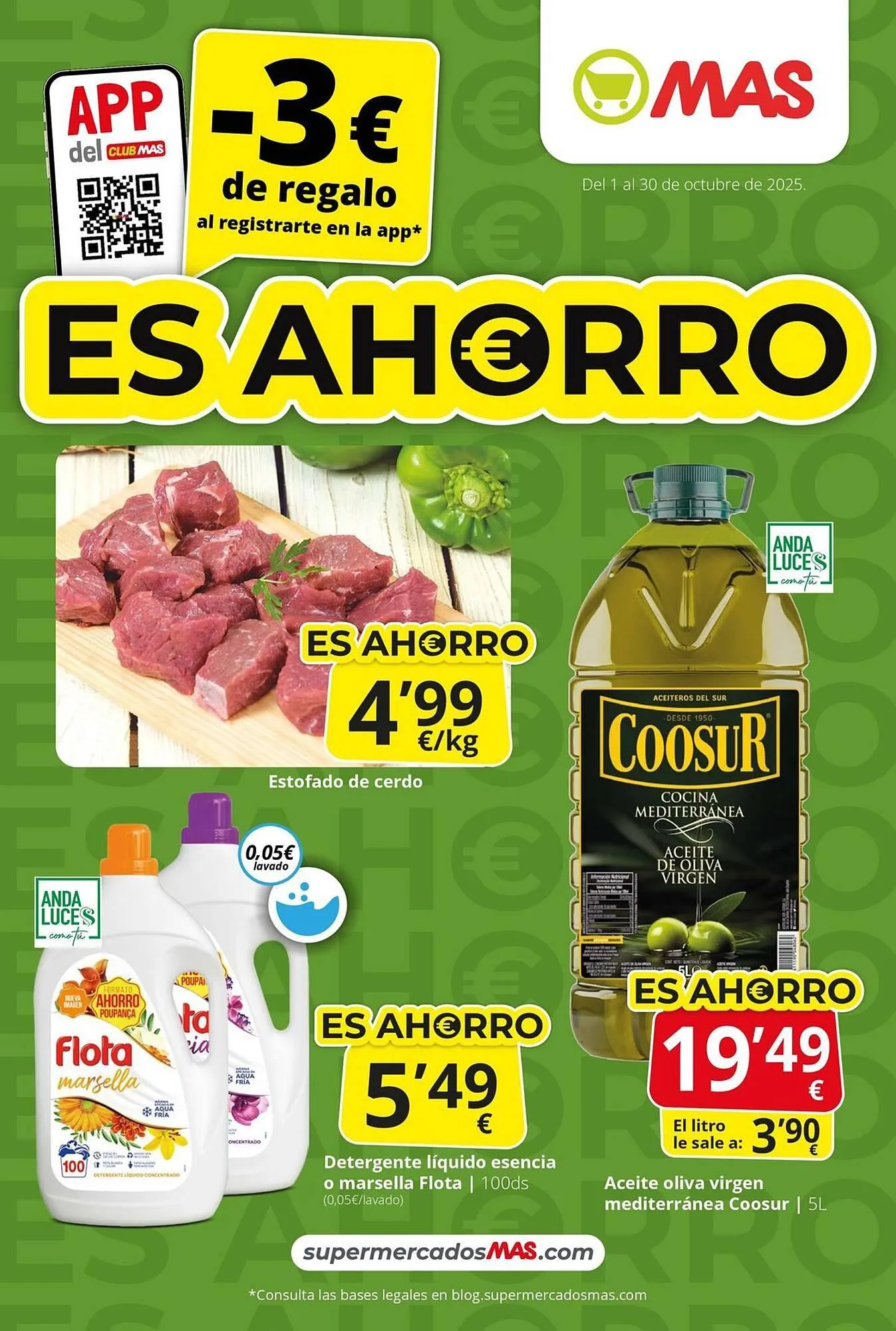 Catálogo de Folleto Supermercados MAS 2 de octubre al 30 de octubre 2025 - Página 1
