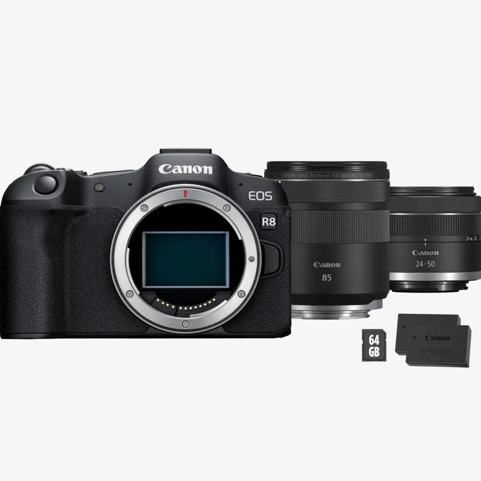 Cámara mirrorless Canon EOS R8 en negro