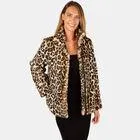 Pelo sintético de mujer animal print