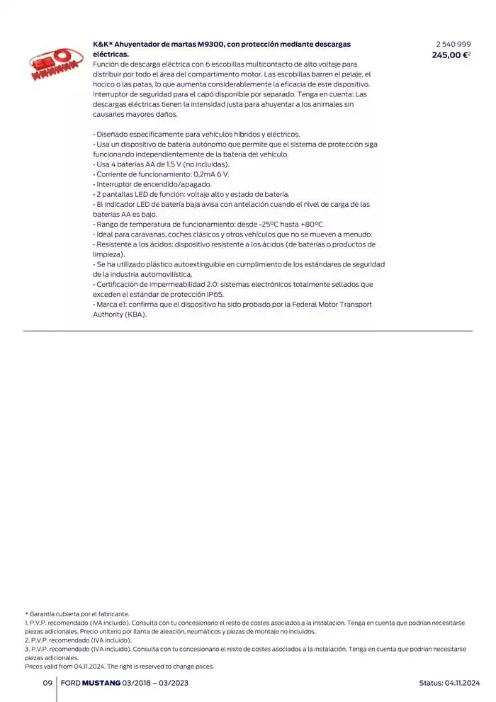 Catálogo de Ford de accesorios Ford Mustang 13 de noviembre al 13 de noviembre 2025 - Página 9