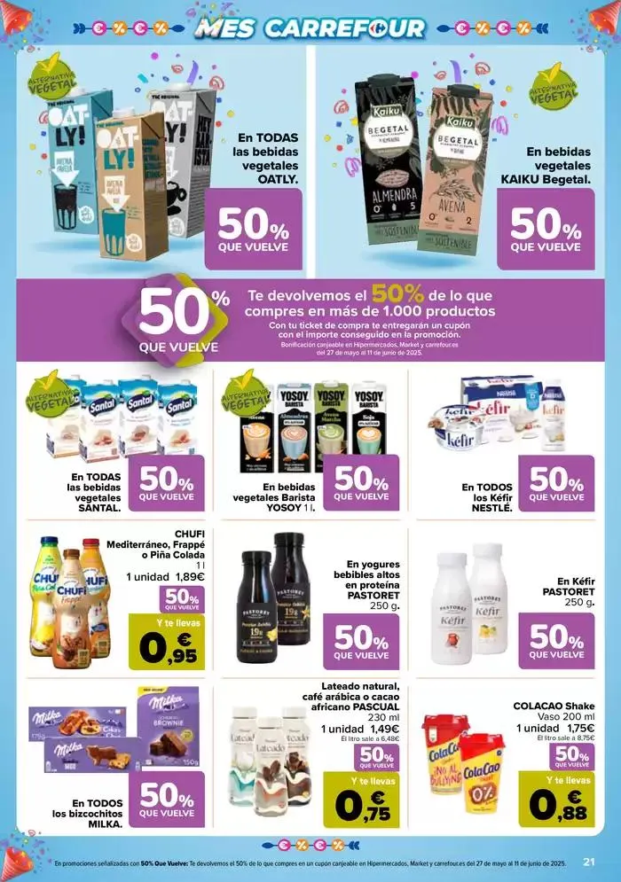 Catálogo de 50% QUE VUELVE + 2ªUD. AL -50% 13 de mayo al 26 de mayo 2025 - Página 21