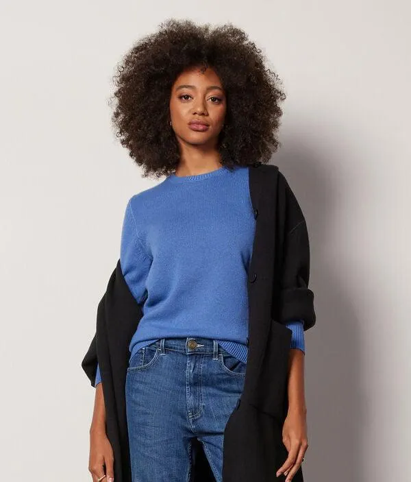 Jersey con cuello redondo de cashmere ultrasoft
