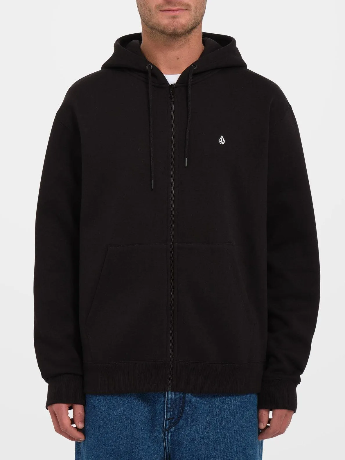Sudadera con capucha Single Stone Zip - BLACK