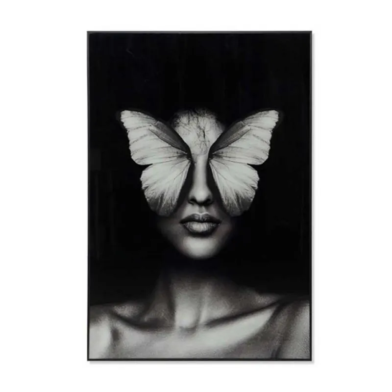 B/W Woman with a Butterfly, Eyes Frame