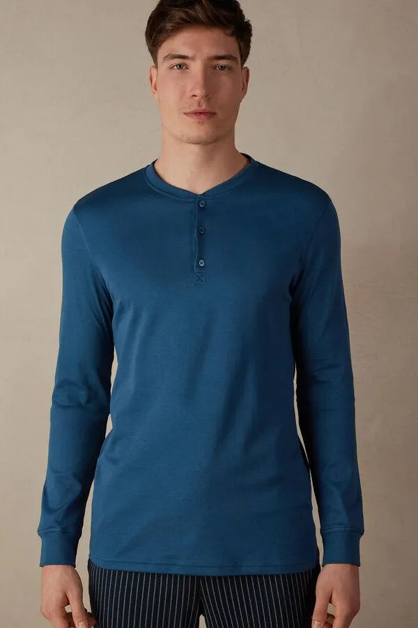 Long-Sleeve Top in Supima Interlock