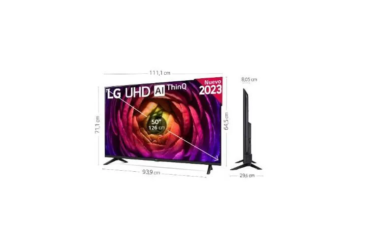 Outlet TV LG UHD 4K de 50'' Serie 73, Procesador Alta Potencia, HDR10 / Dolby Digital Plus, Smart TV webOS23