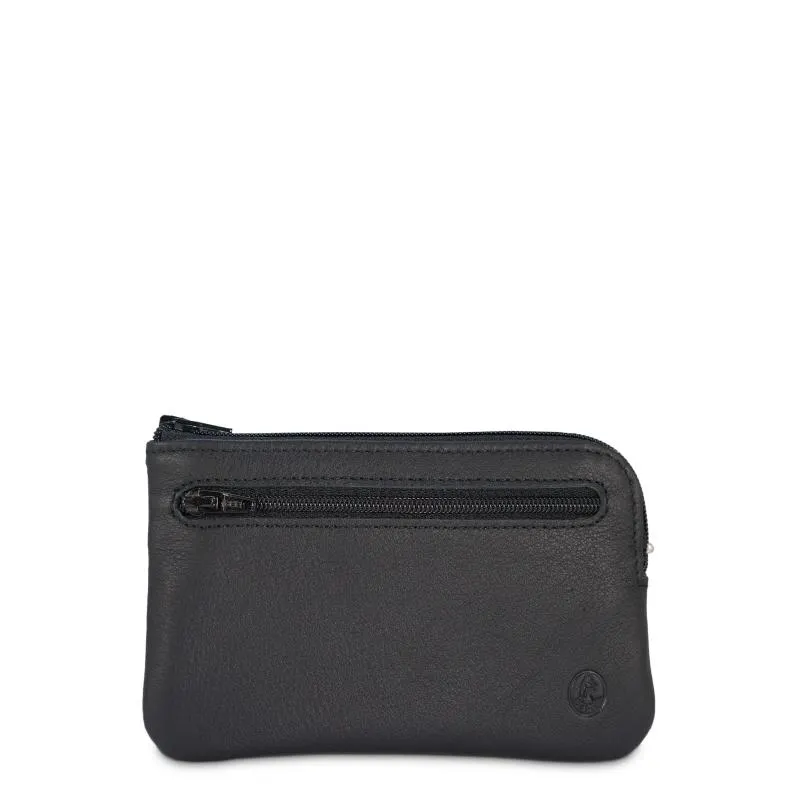 Monedero Llavero hombre en piel vacuno color negro - Box