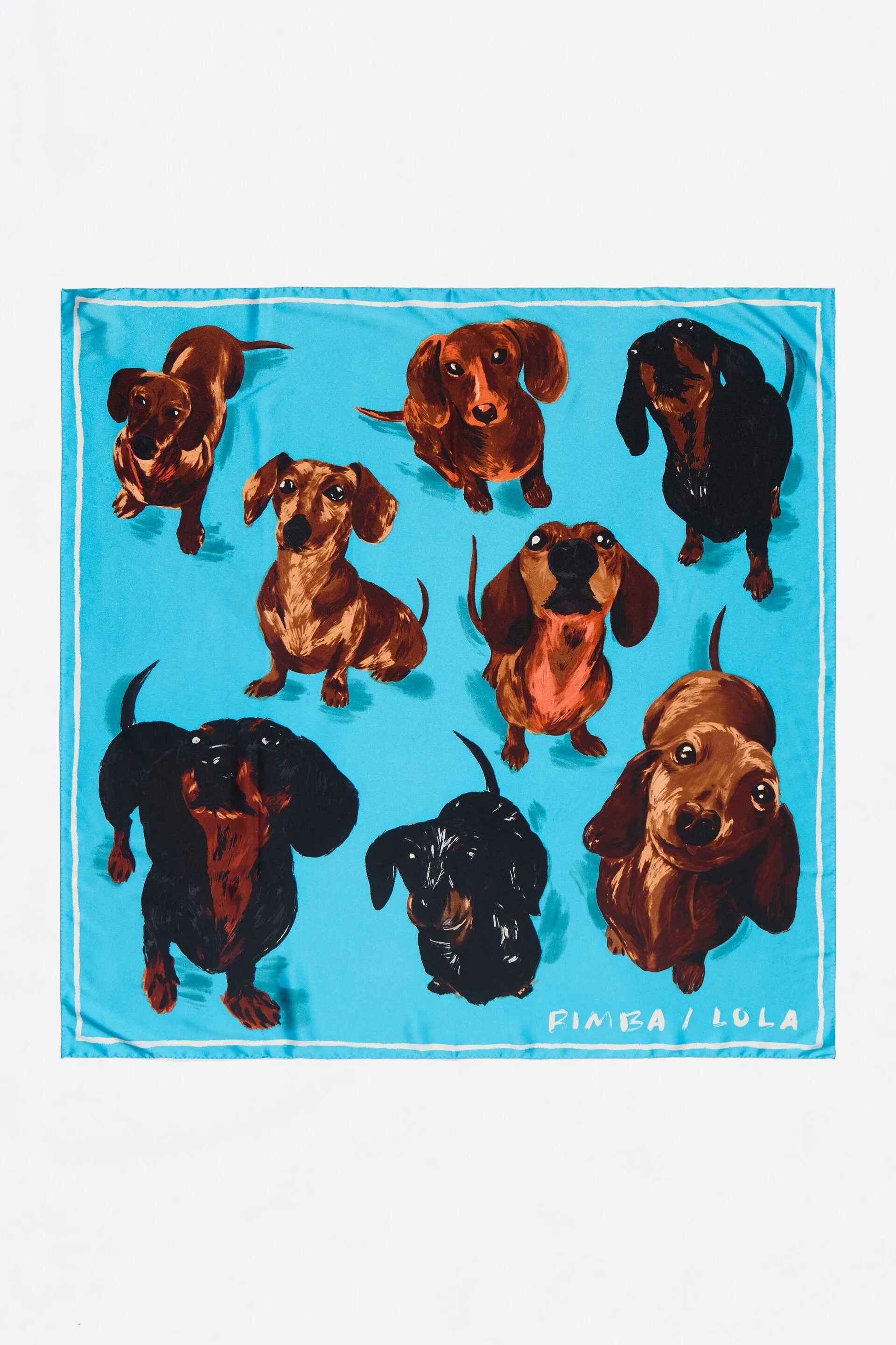 Pañuelo perros azul