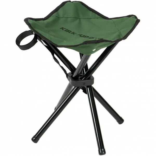 KIRKJUBØUR® "Freydis" taburete de exterior plegable de cuatro patas verde