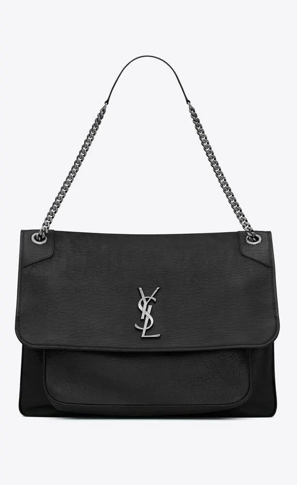 oversized niki de piel de cordero granulada