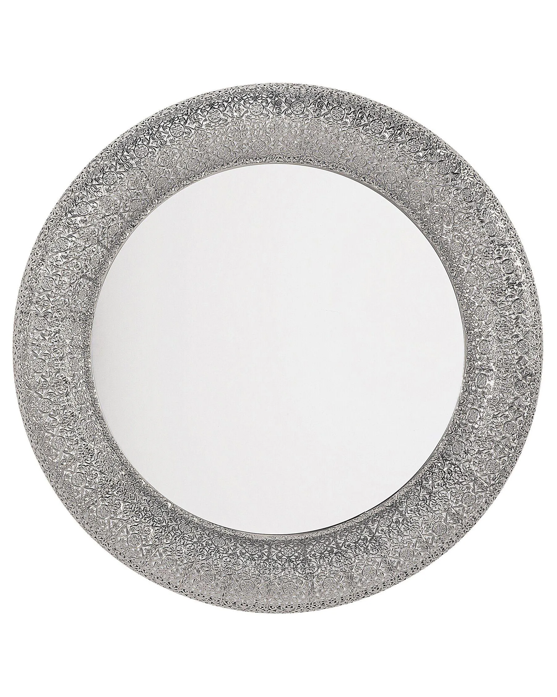 Espejo CHANNAY 80 cm 80 cm Metal Plateado