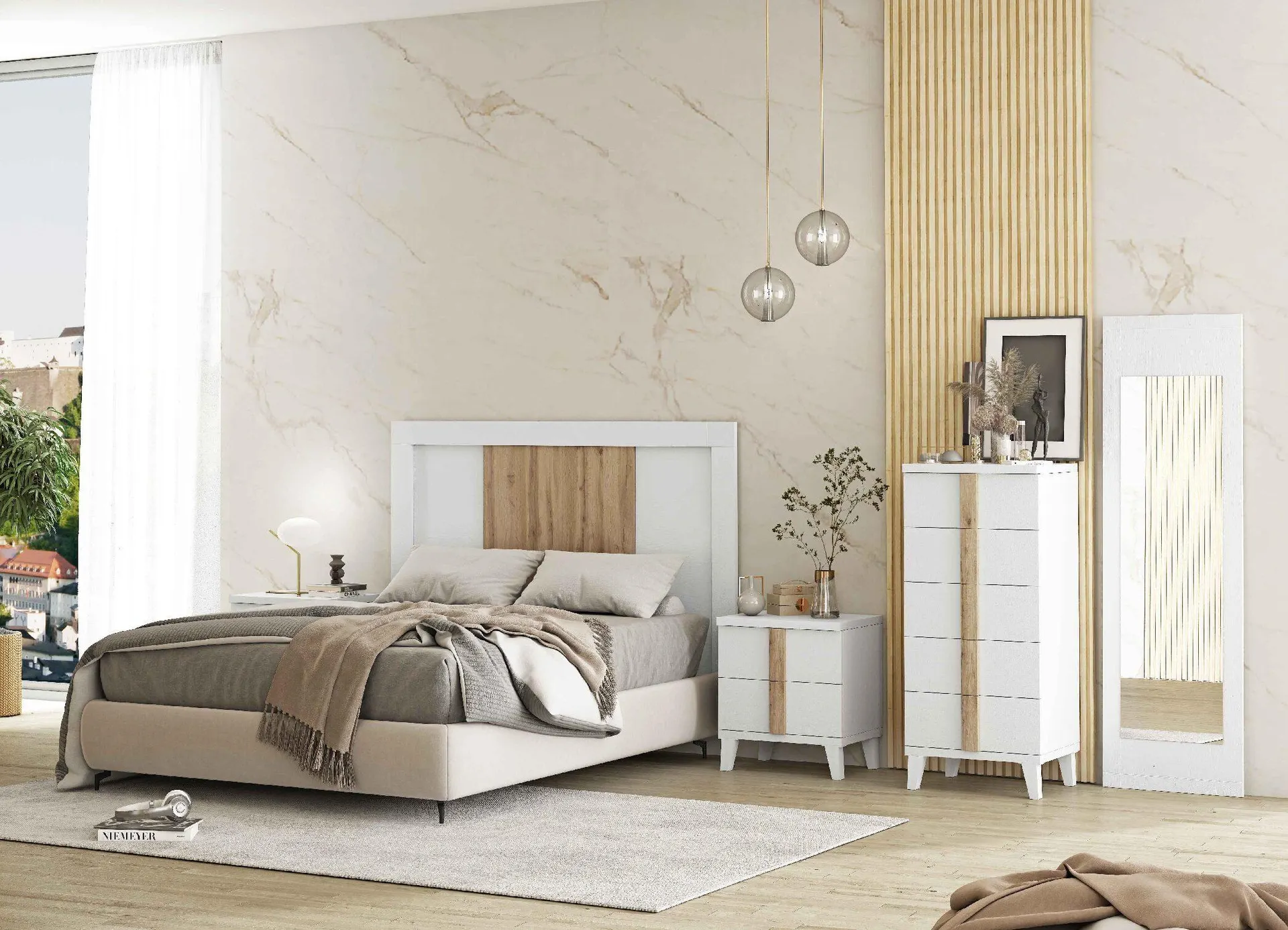 Dormitorio mod. Lisboa (CON SINFONIER 5/C Y ESPEJO DE PIE)