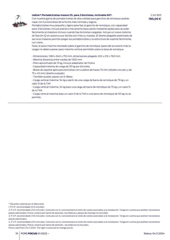 Catálogo de Ford de accesorios Focus 13 de noviembre al 13 de noviembre 2025 - Página 19
