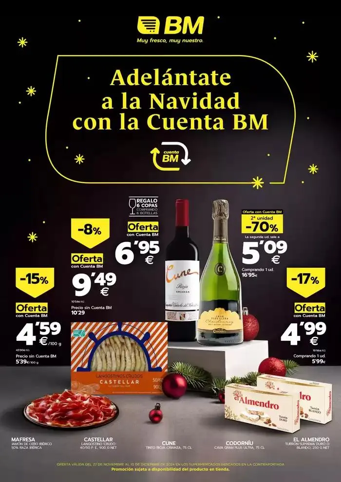 Adelántate a la Navidad con la cuenta BM - 1