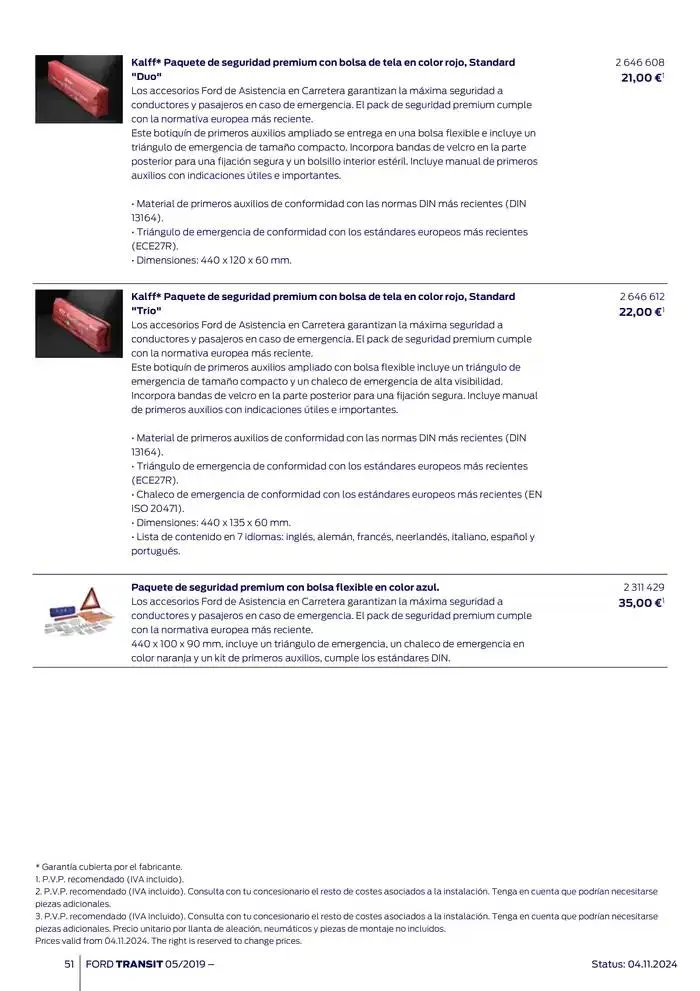 Catálogo de Ford de accesorios Transit Van 13 de noviembre al 13 de noviembre 2025 - Página 51