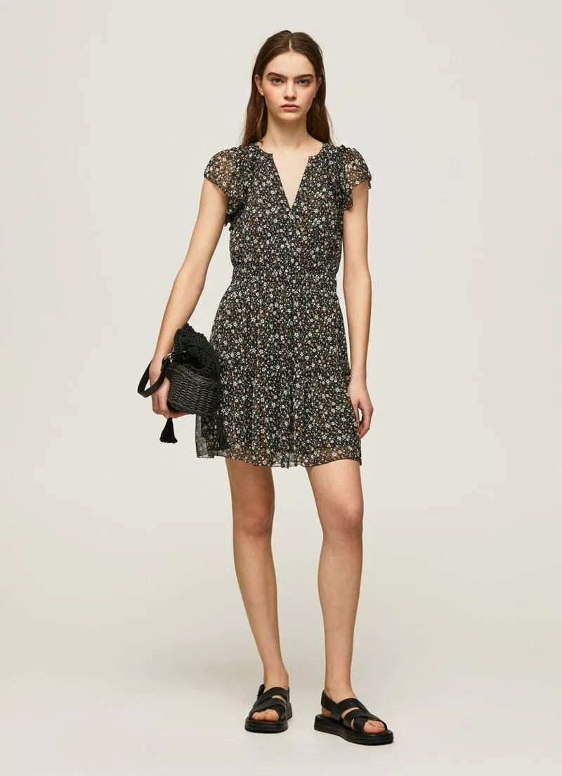 VESTIDO CHIFÓN FLORES