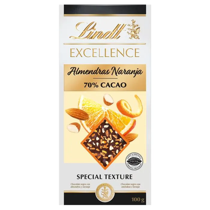 Excellence 70% Cacao con Naranja y Almendras 100g - Lindt