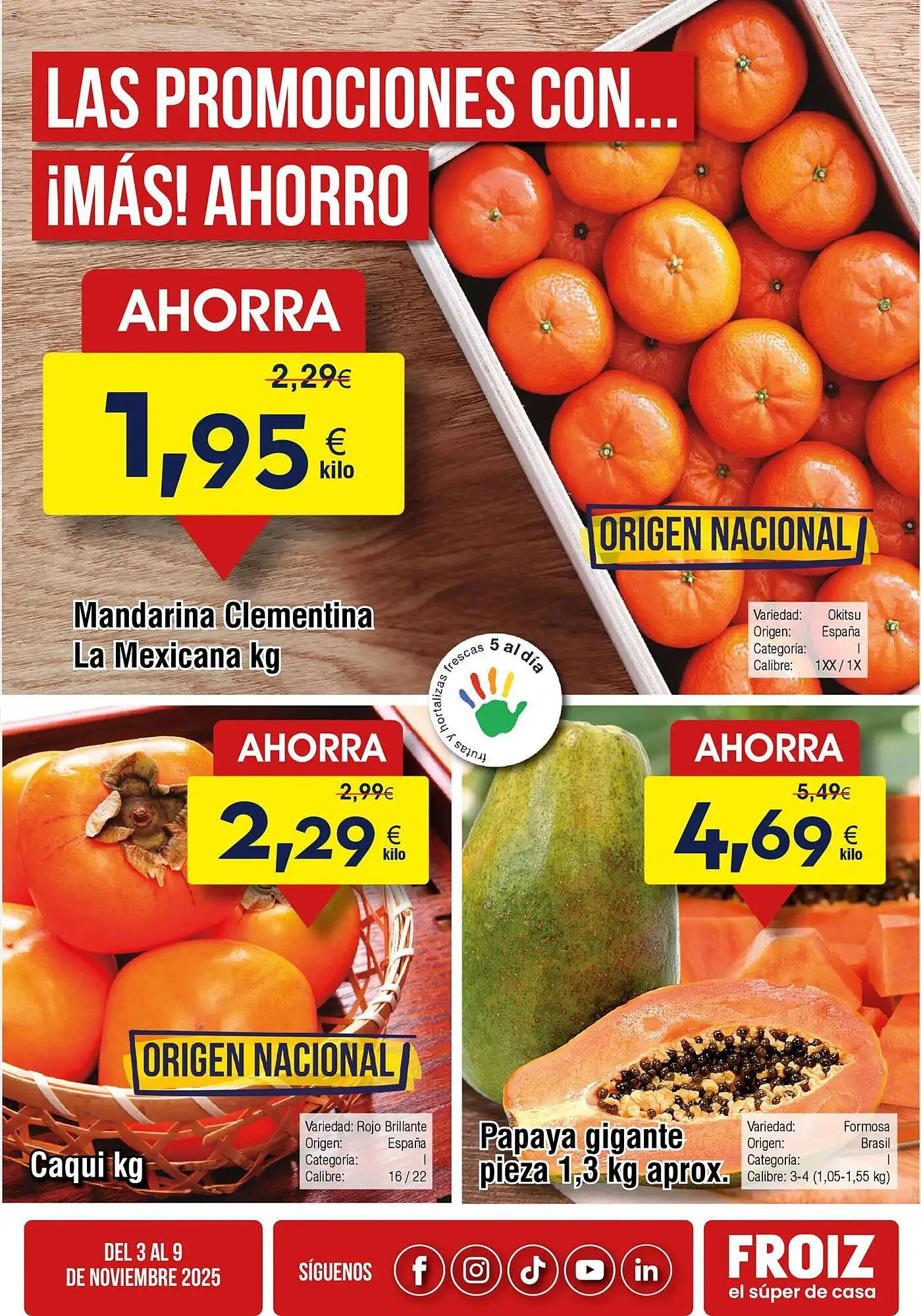Catálogo de Folleto FROIZ 3 de noviembre al 9 de noviembre 2025 - Página 1
