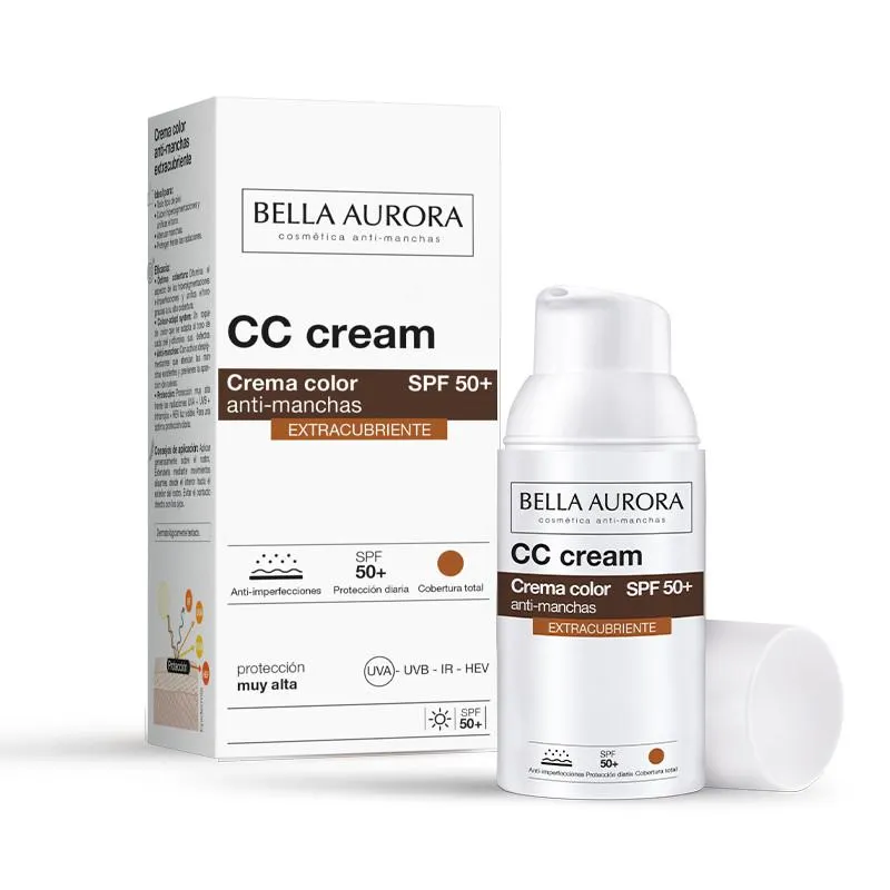 CC Cream antimanchas SPF50+. Extracubriente