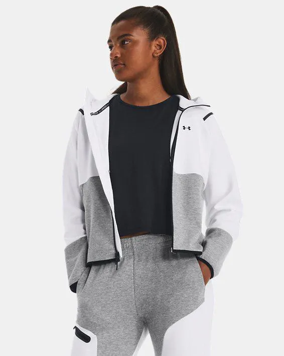 Damesshirt UA Unstoppable Fleece met volledige rits