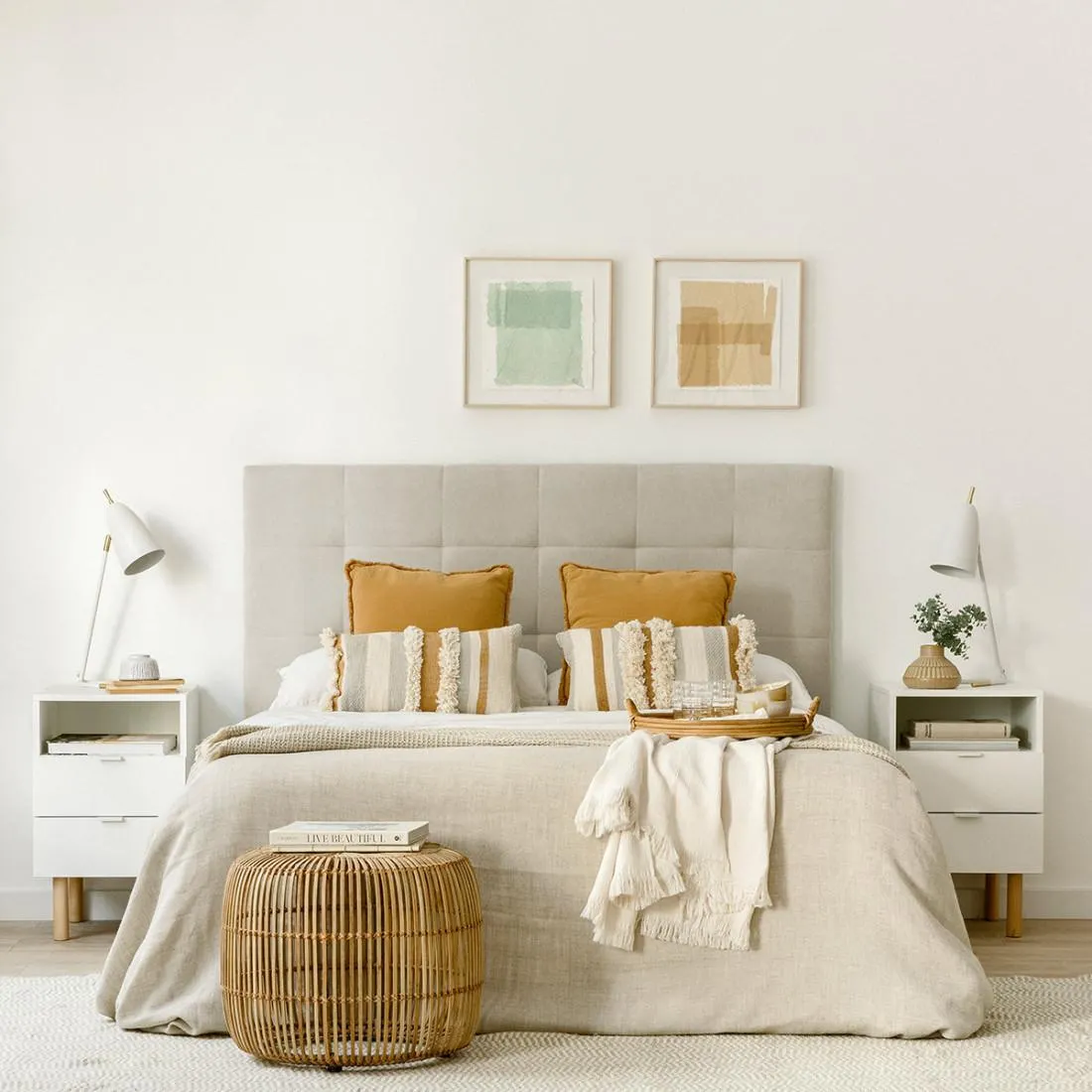 Cabecero tapizado personalizable