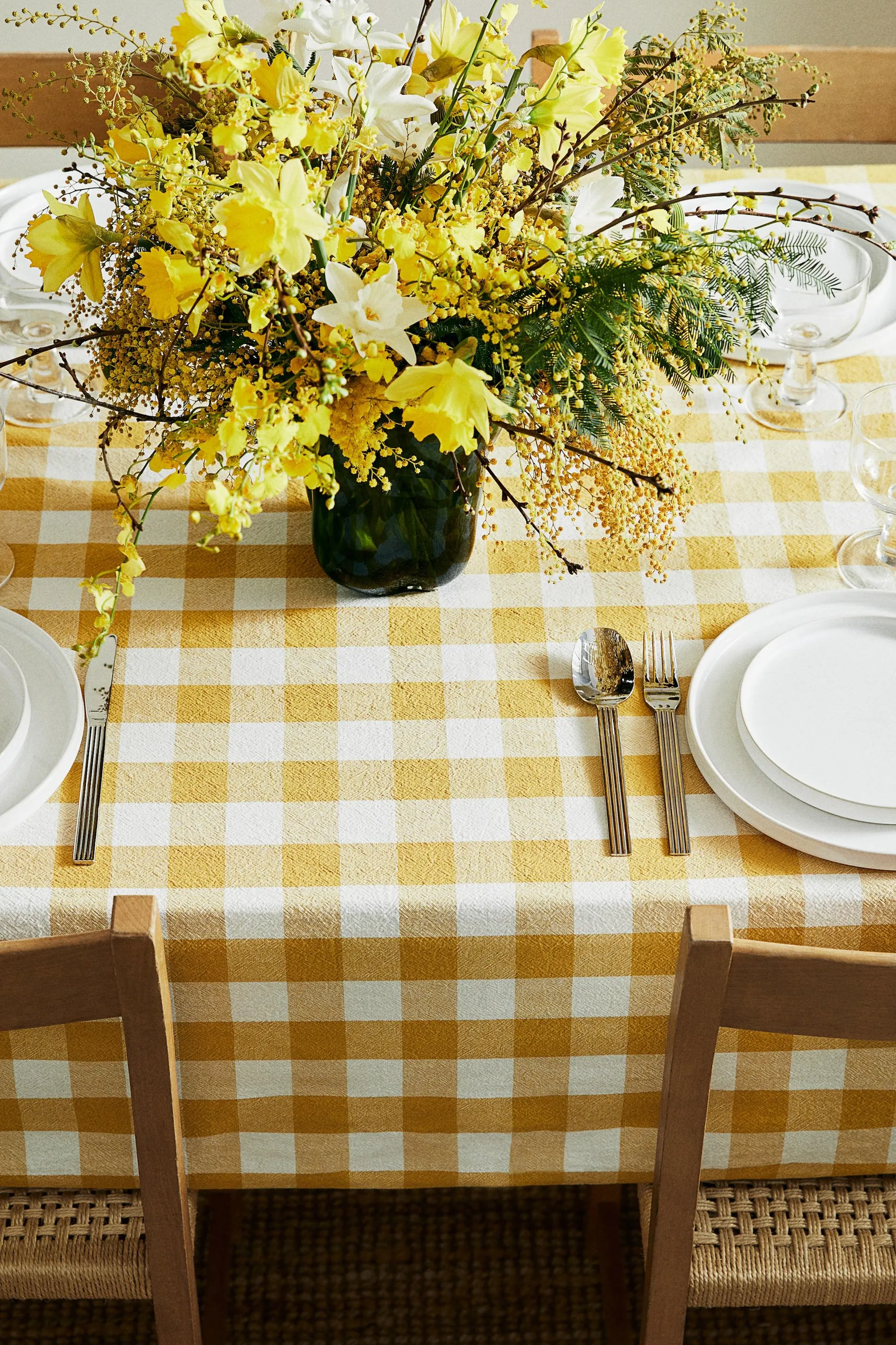 Mantel estampado de algodón