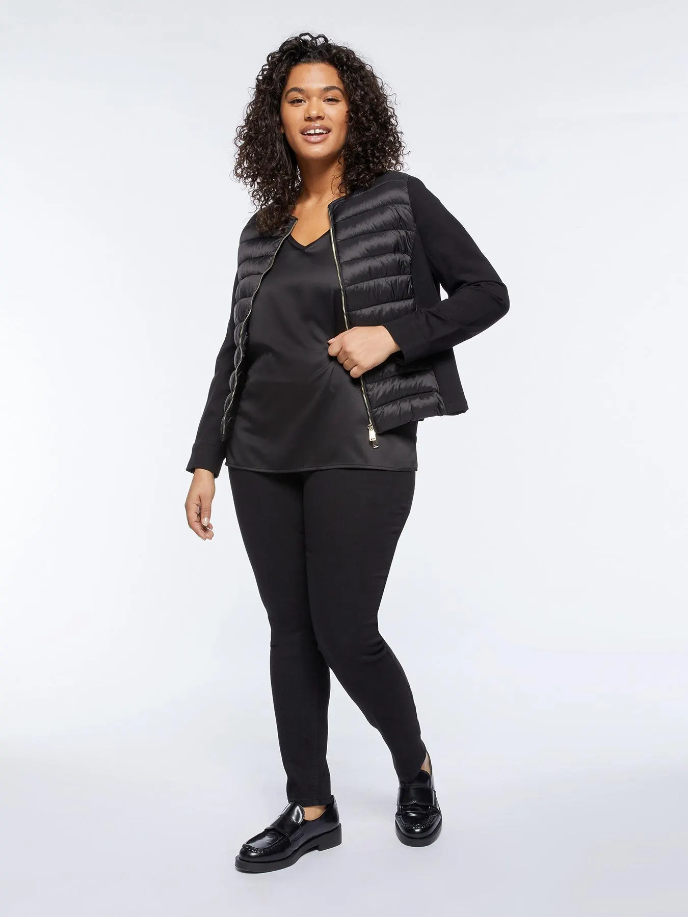 Plumífero con parte delantera de Sorona® Aura