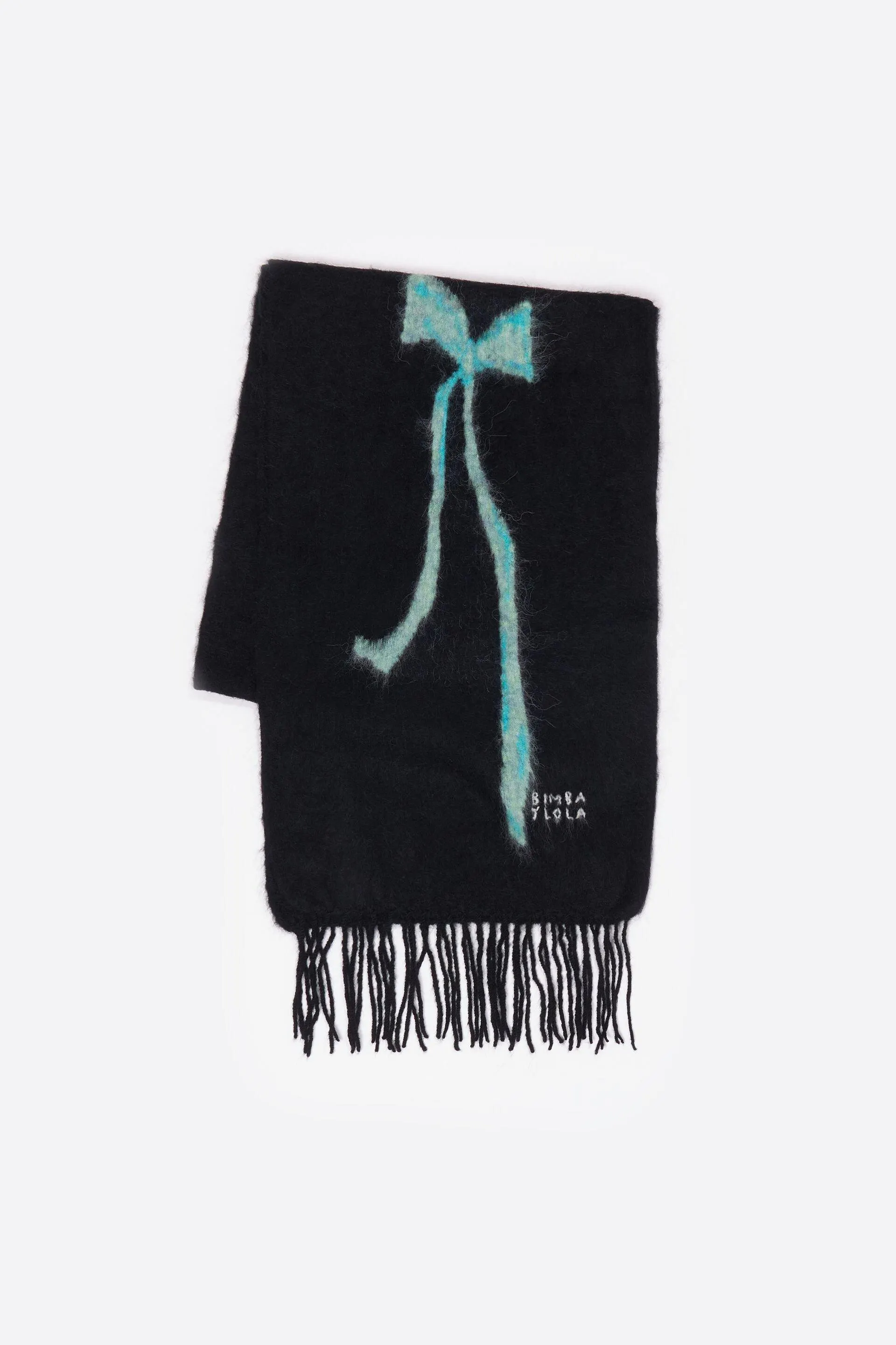 Bufanda lazo y rosa negra