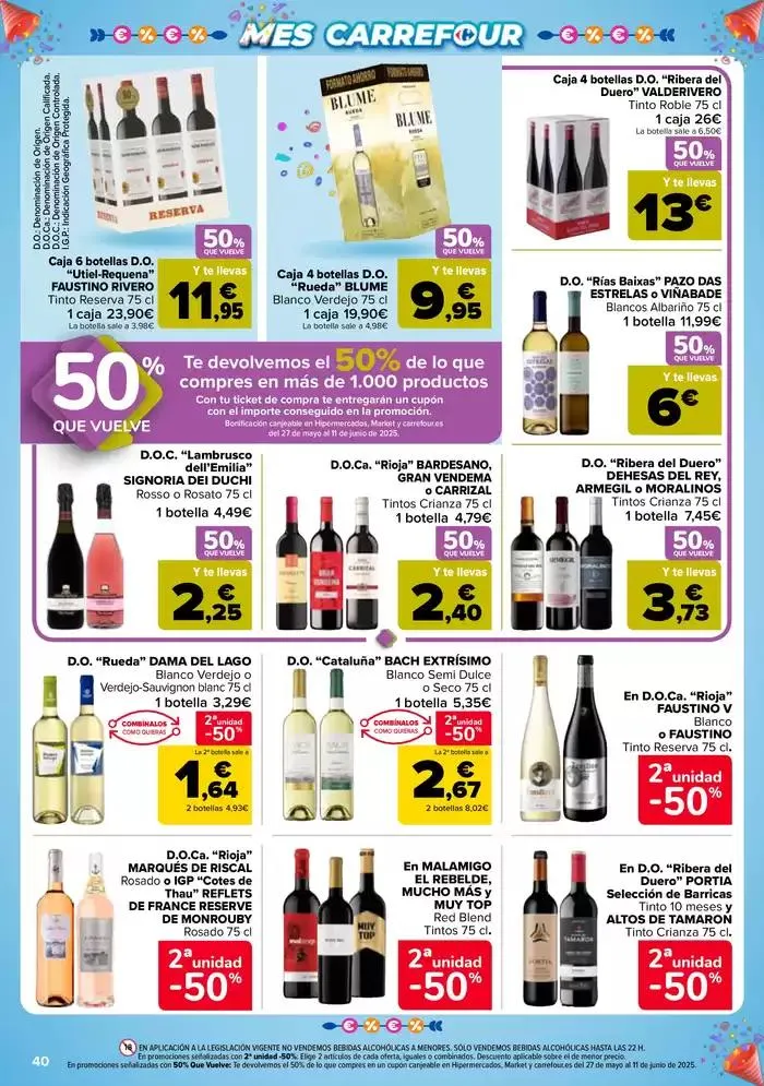 Catálogo de 50% QUE VUELVE + 2ªUD. AL -50% 13 de mayo al 26 de mayo 2025 - Página 40