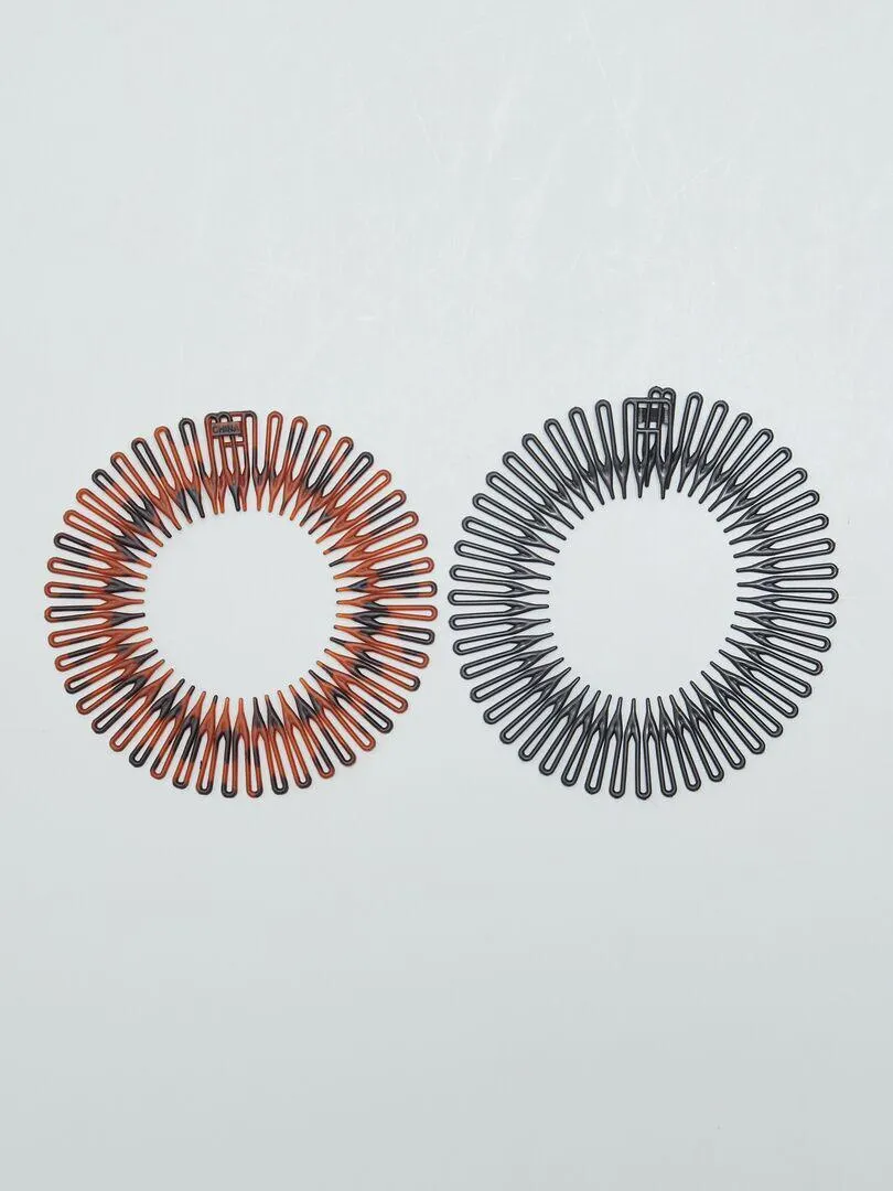 Pack de 2 diademas dentadas - BEIGE