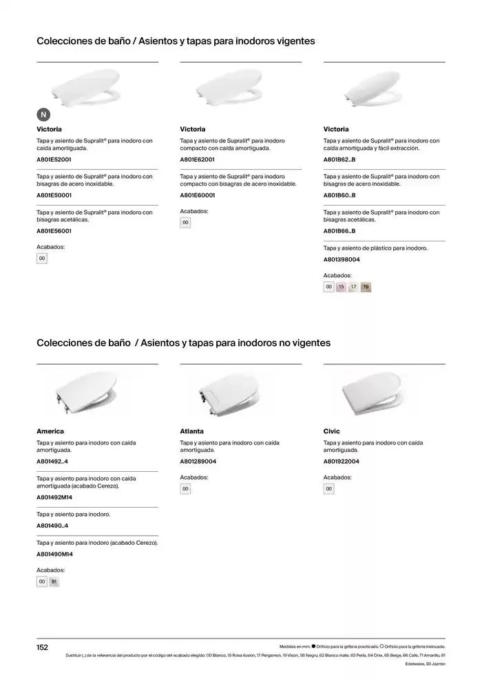 Catálogo de Colecciones de Baño, Muebles y Accesorios 9 de enero al 31 de diciembre 2025 - Página 154