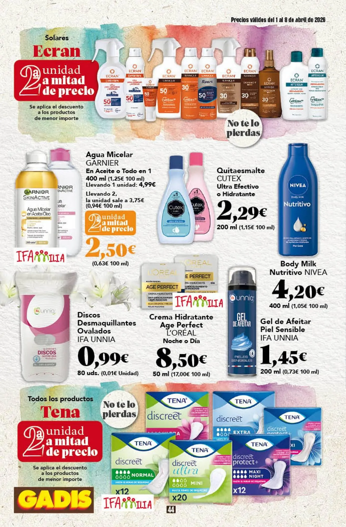 Catálogo de Folleto Gadis 1 de abril al 8 de abril 2026 - Página 44