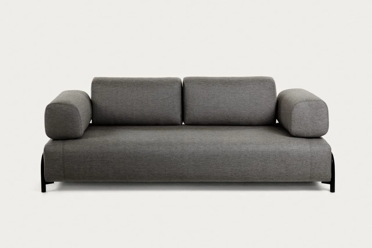 Sofá Compo 3 plazas gris oscuro 232 cm