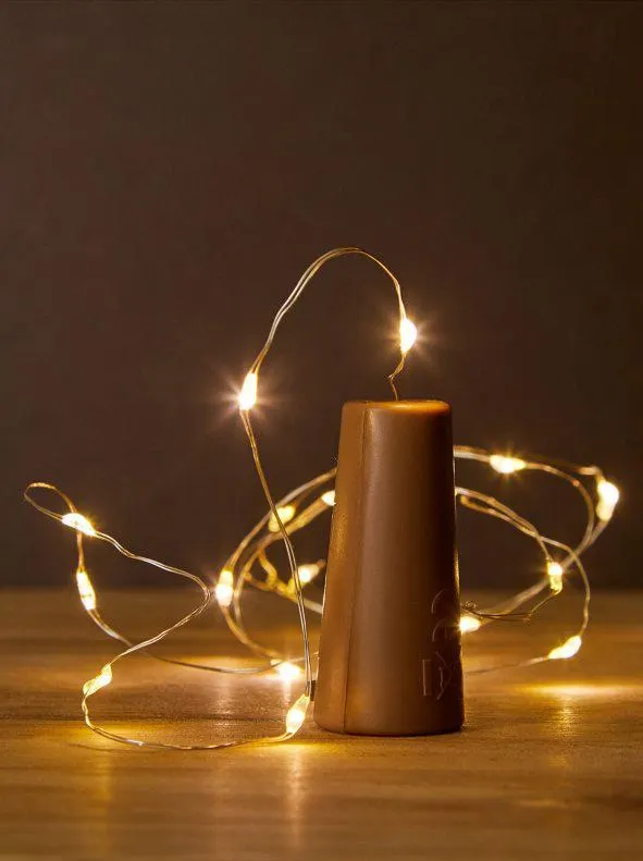 Set de 6 guirnaldas luminosas de corcho
