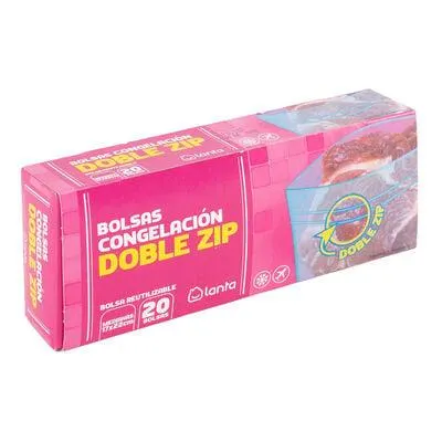 Bolsa congelación doble zip Lanta 20 unidades