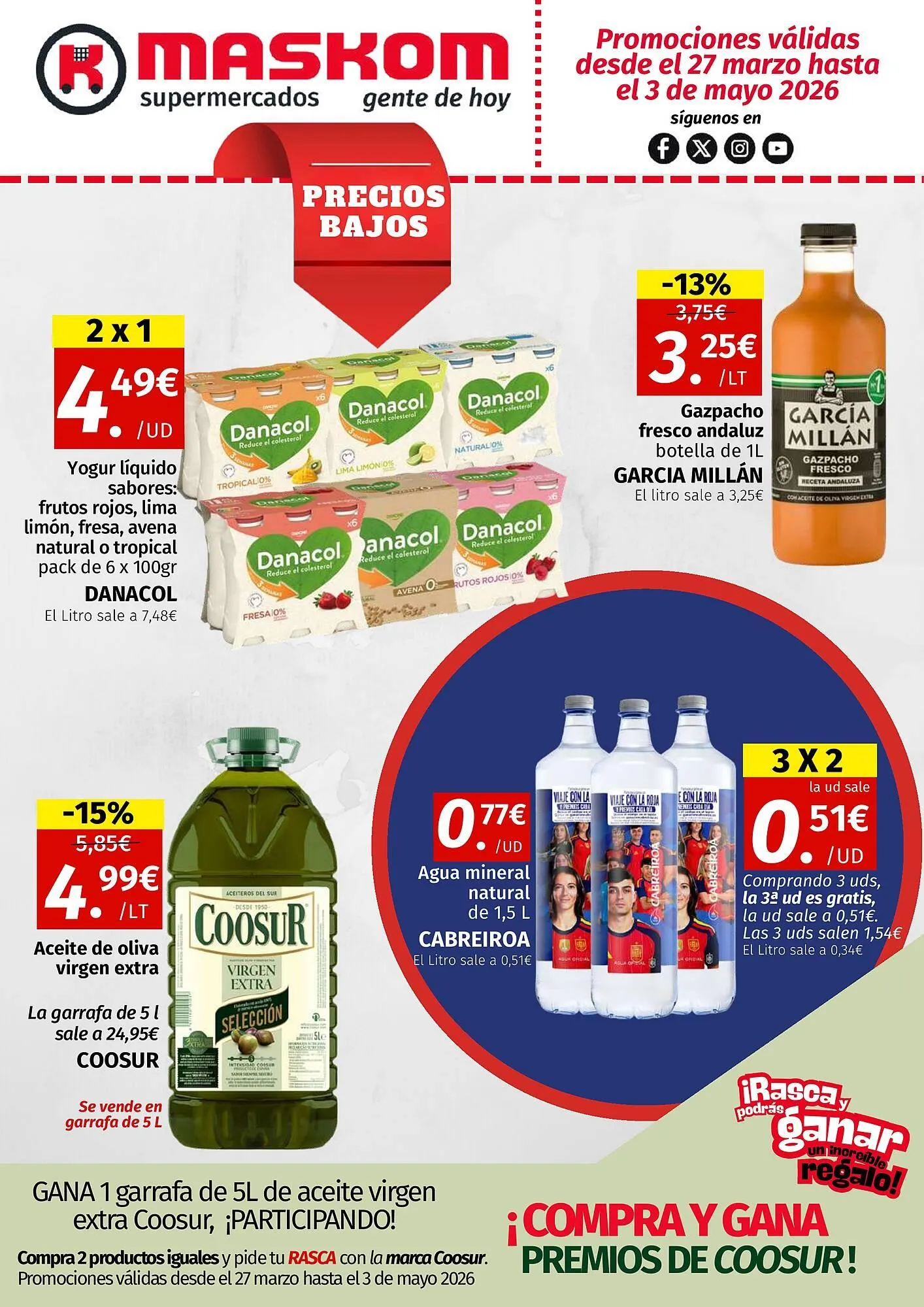 Catálogo de Folleto Maskom Supermercados 27 de marzo al 3 de mayo 2026 - Página 1