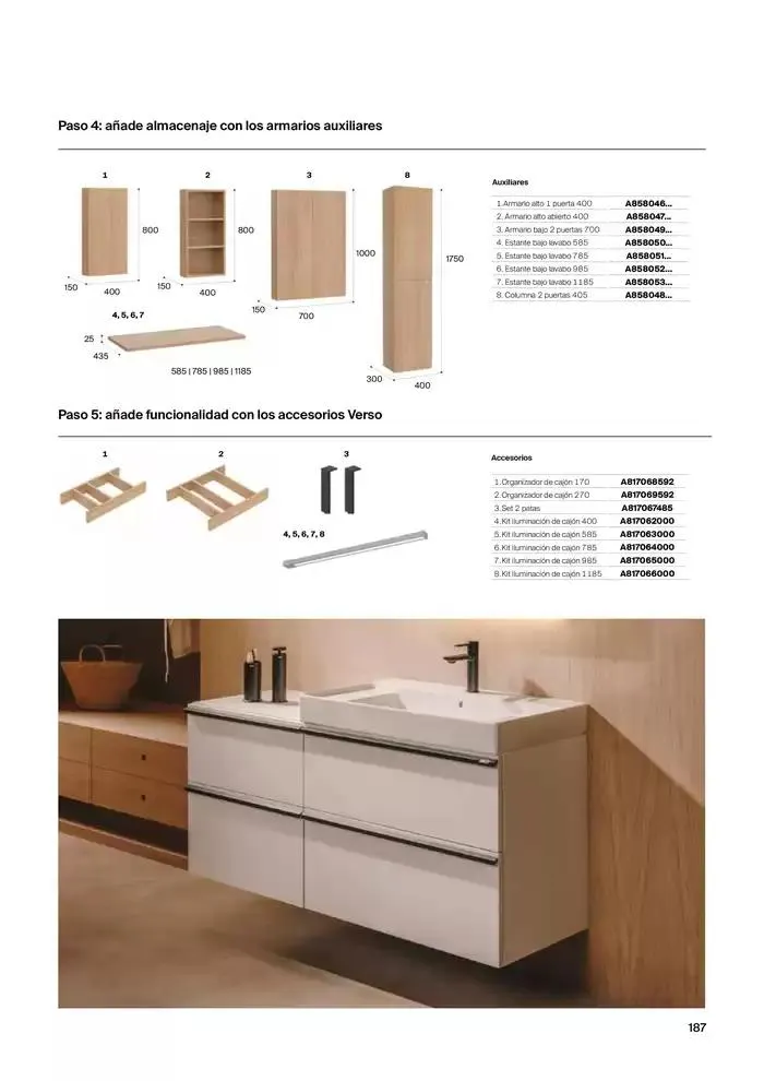 Catálogo de Colecciones de Baño, Muebles y Accesorios 9 de enero al 31 de diciembre 2025 - Página 189