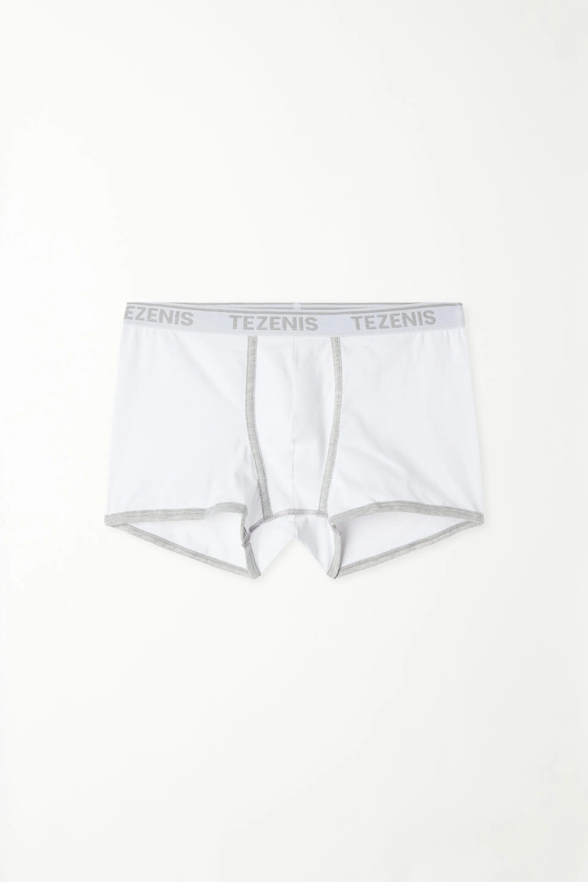 Bóxer de Algodón con Bordes en Contraste con Logo