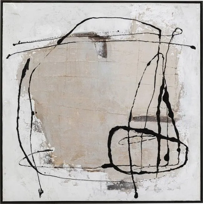 Cuadro Dust gris 100x100cm