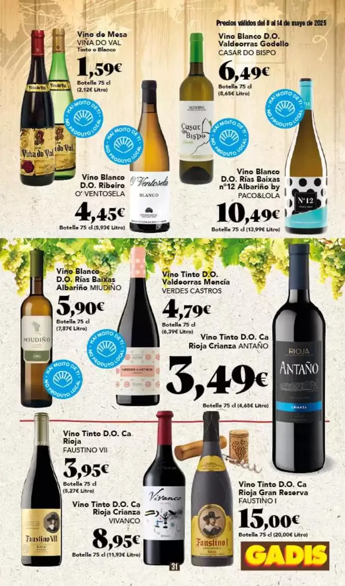Catálogo de Precios válidos del 8 al 14 de mayo de 2025 para los Gadis de Galicia 8 de mayo al 14 de mayo 2025 - Página 31