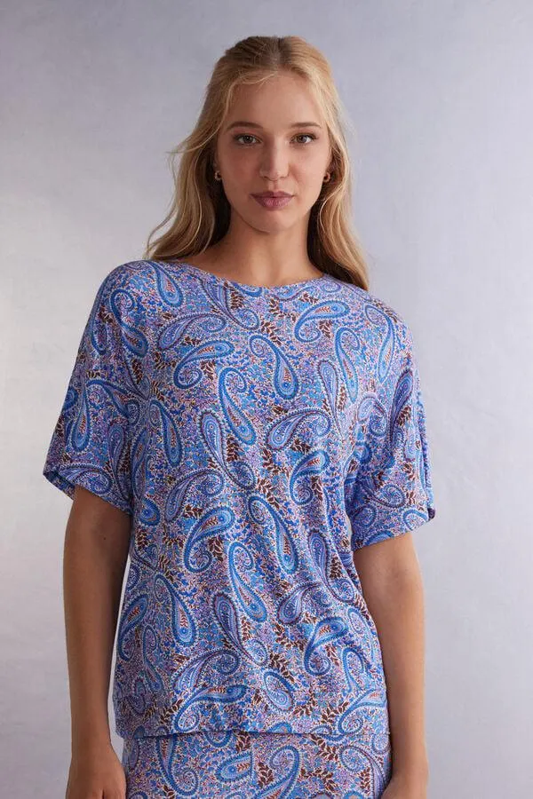 Sweet Escape Viscose Short-Sleeved Shirt