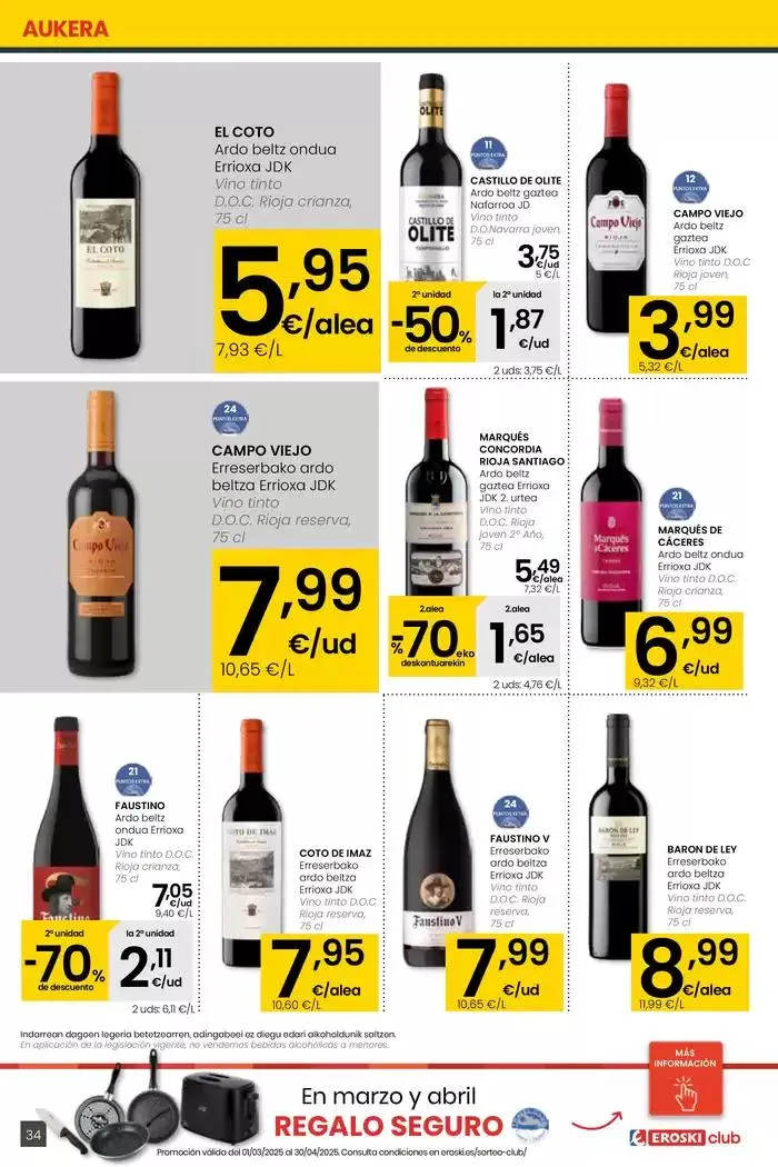 Catálogo de AUKERA OFERTA EROSKI CENTER 10 de abril al 29 de abril 2025 - Página 34